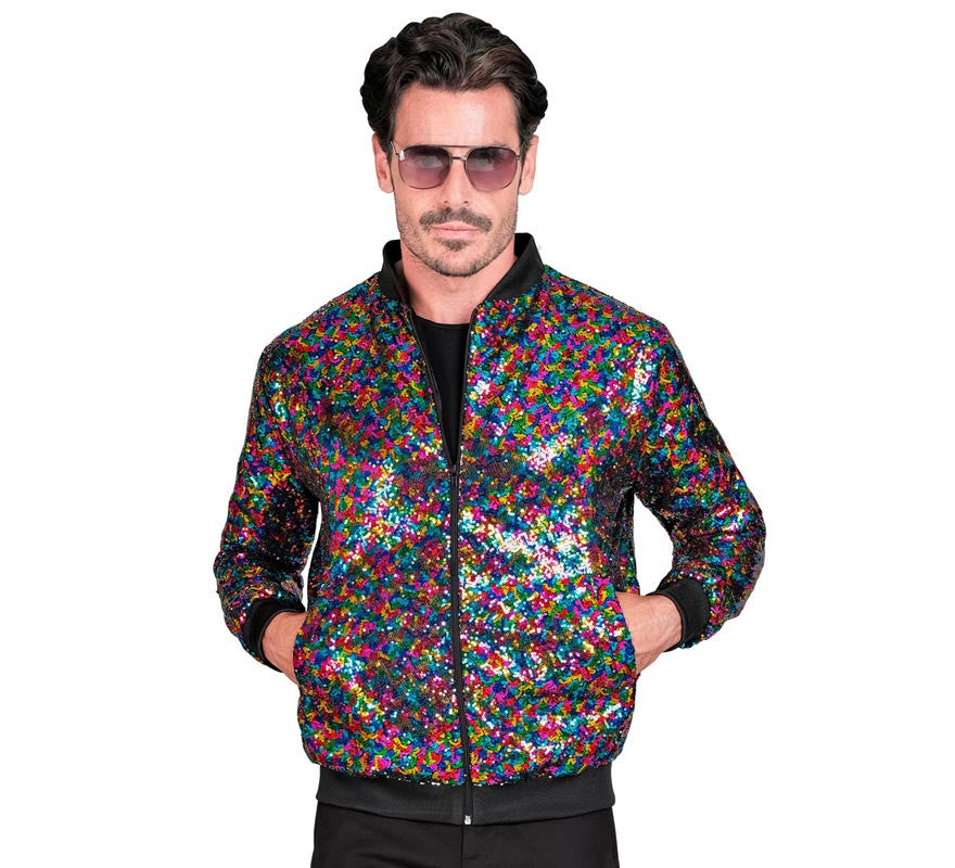 Cazadora Bomber Party Fashion multicolor para adulto