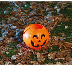 Kürbiskorb 11 cm Kunststoff für Halloween