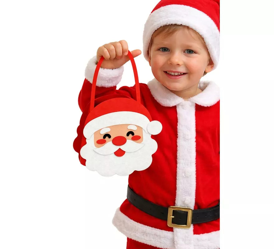 Translation missing: de.Cesta de Papá Noel de Fieltro de 15x14 cm