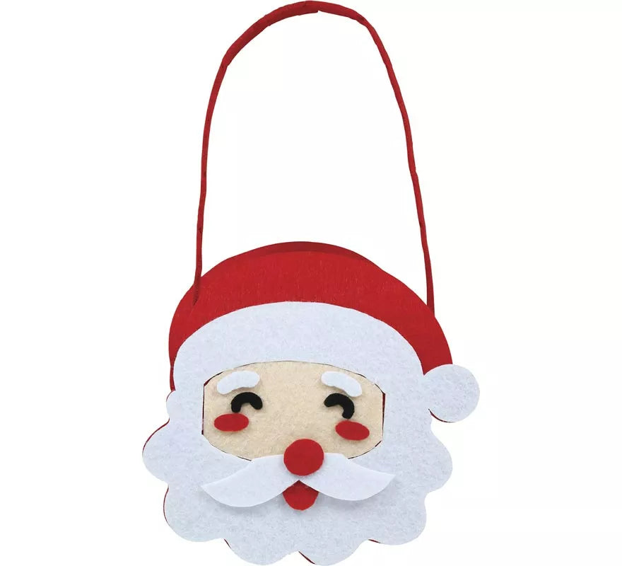 Cesta de Papá Noel de Fieltro de 15x14 cm