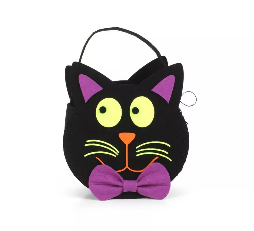 Translation missing: de.Cesta para dulces Gato de fieltro de 17x12x6 cm