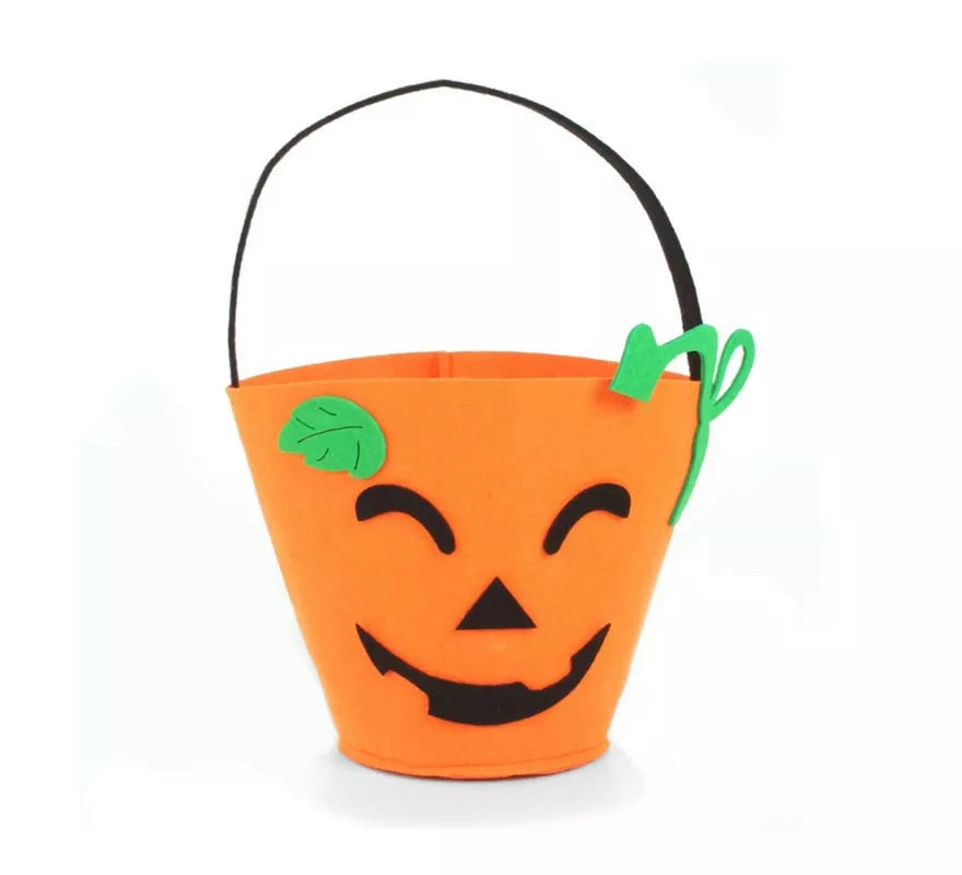 Translation missing: de.Cesta para dulces Happy Calabaza de fieltro de 14,5x10 cm