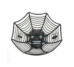 Spinnennetz-Korb mit Schädel 27x25,5x7,5 cm in verschiedenen Farben