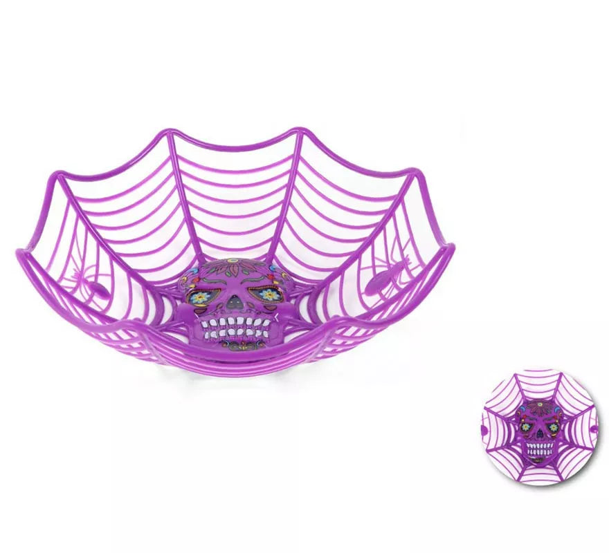 Translation missing: de.Cesta Telaraña con Calavera 27x25,5x7,5 cm en varios colores