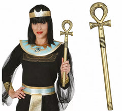 Ägyptisches Zepter mit abnehmbarem Kreuz 50 cm