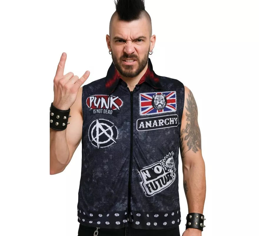 Translation missing: de.Chaleco Anarchy Punk para hombre