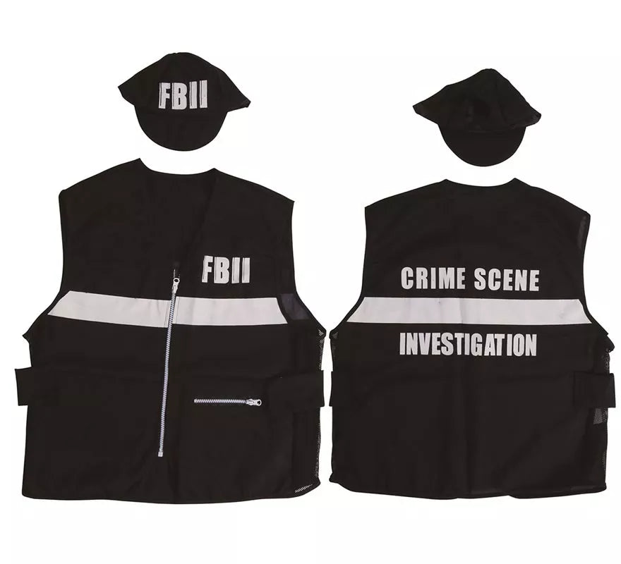 Translation missing: de.Chaleco antibalas y gorra del F.B.I. para adulto