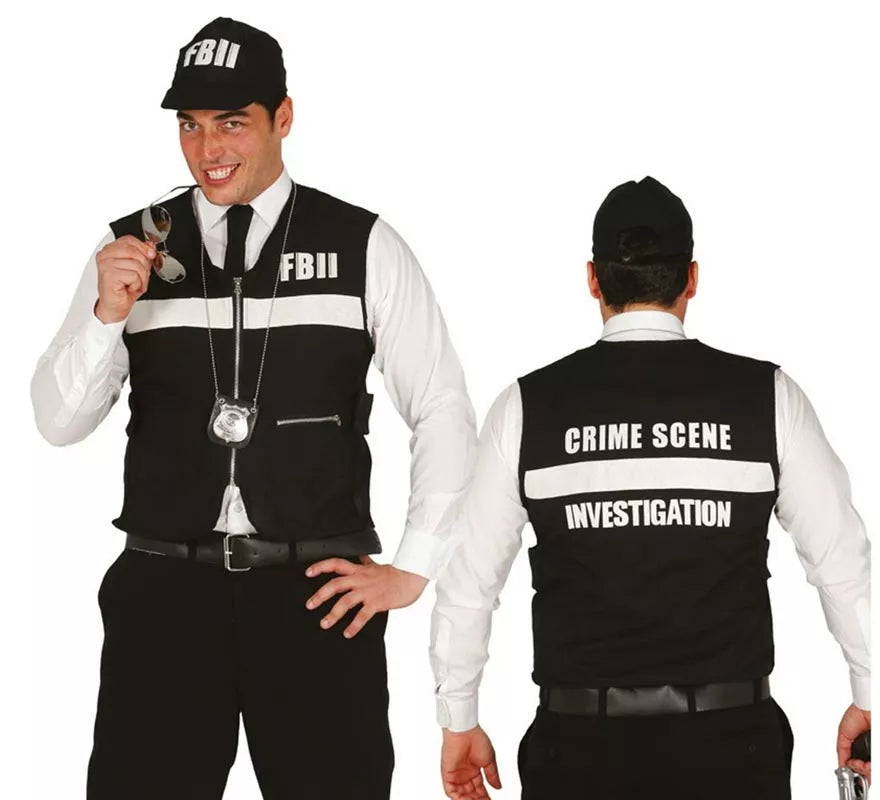 Translation missing: de.Chaleco antibalas y gorra del F.B.I. para adulto