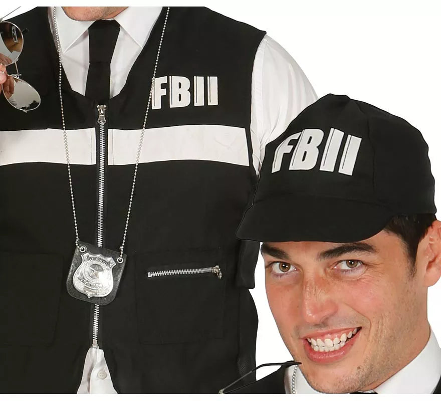 Translation missing: es.Chaleco antibalas y gorra del F.B.I. para adulto
