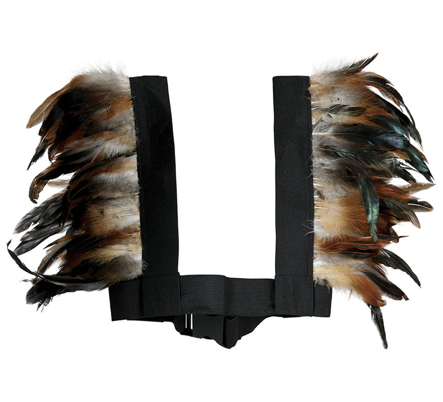 Translation missing: de.Chaleco con Plumas marrones adulto