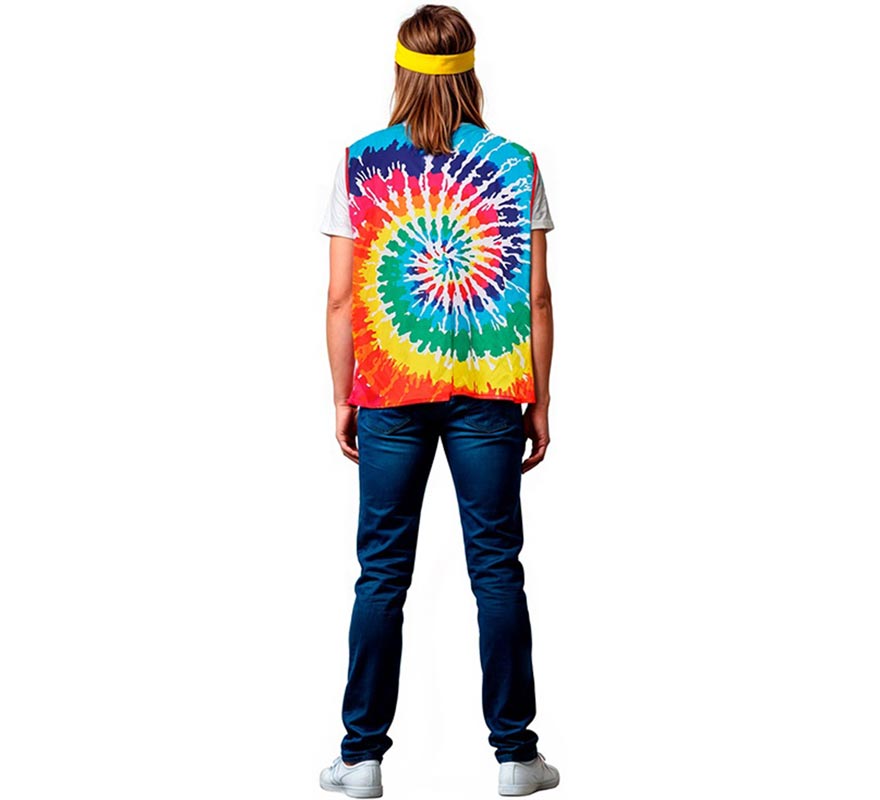 Translation missing: de.Chaleco de Hippie círculos multicolor adulto