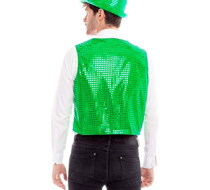 Translation missing: de.Chaleco de Lentejuelas color Verde para hombre