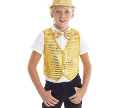 Goldene Paillettenweste für Kinder