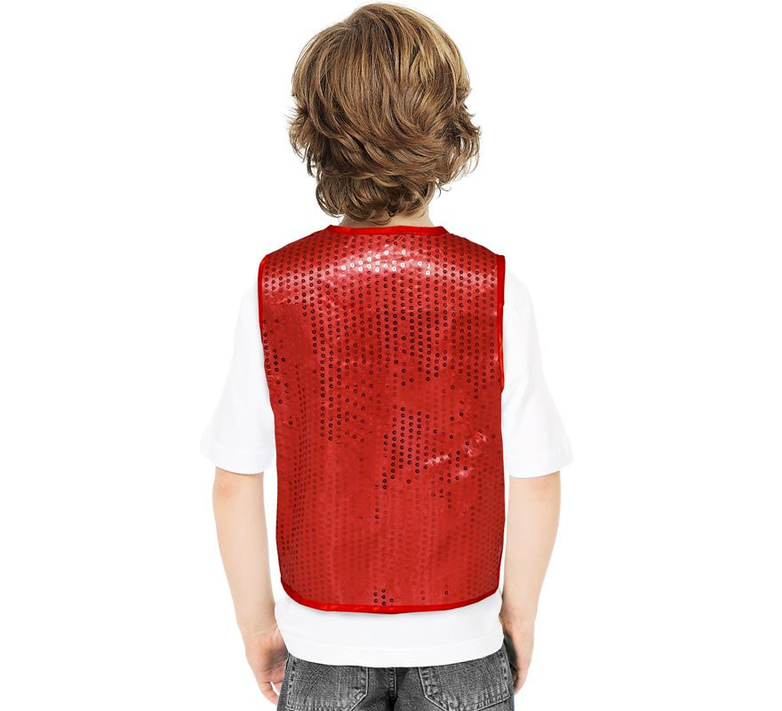Translation missing: de.Chaleco de Lentejuelas rojo para niños