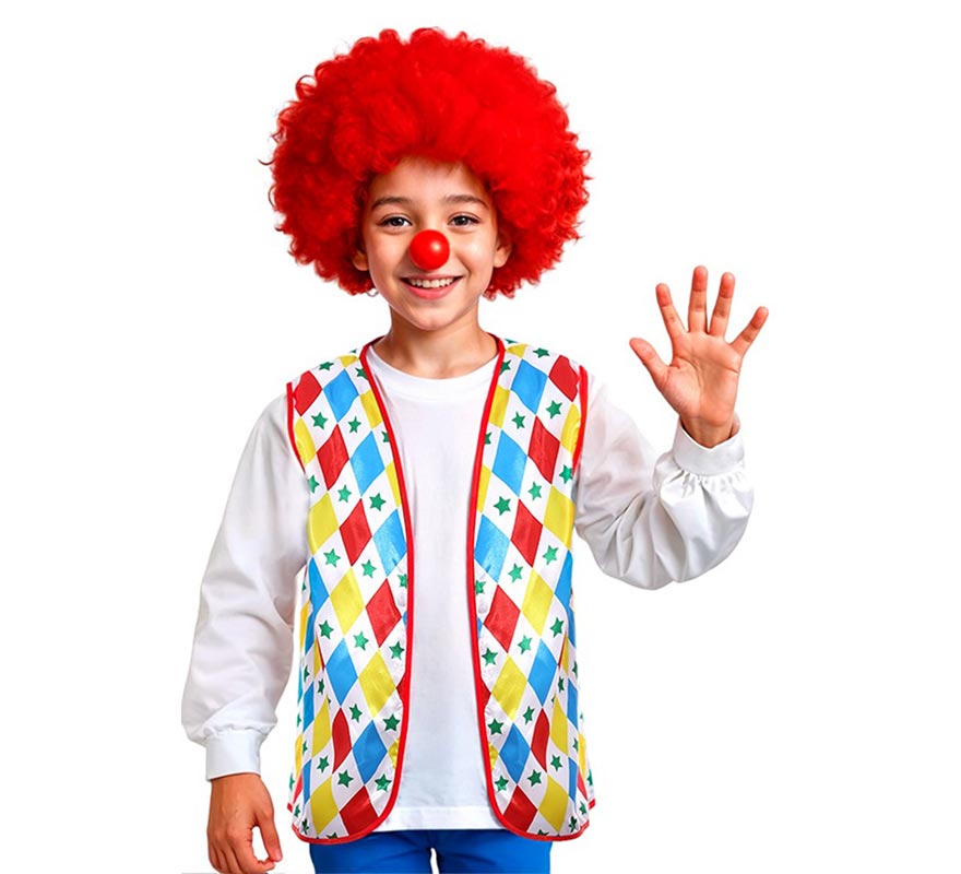Translation missing: de.Chaleco de Payaso rombos y estrellas infantil
