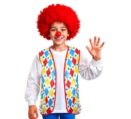 Chaleco de Payaso rombos y estrellas infantil