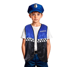 Kinder-Polizeiweste mit Karomuster in verschiedenen Farben
