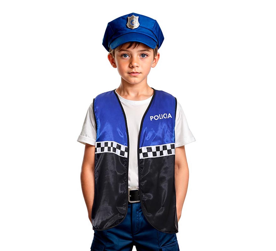 Chaleco de Policía a cuadros infantil en varios colores