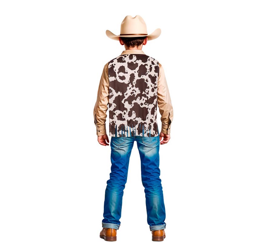 Translation missing: de.Chaleco de Vaquero marrón estampado infantil