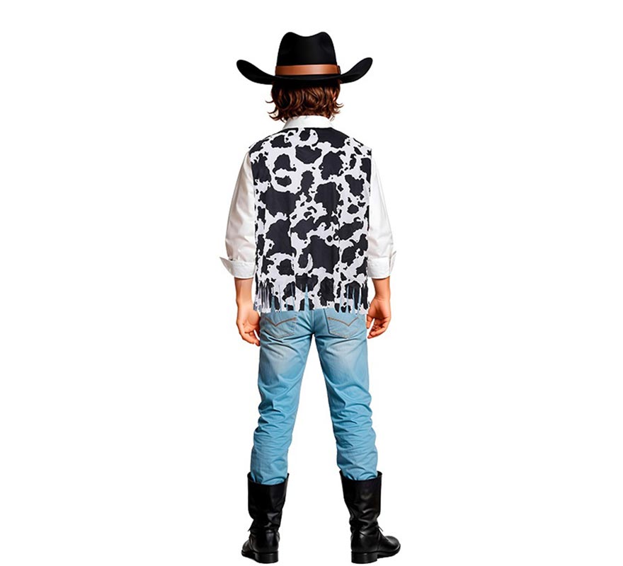 Translation missing: de.Chaleco de Vaquero negro estampado infantil