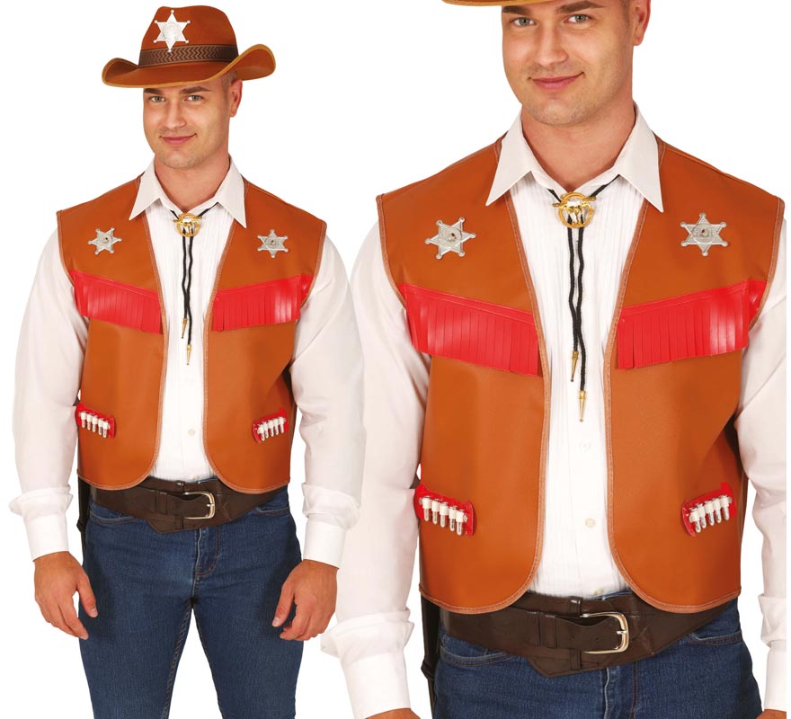 Chaleco de Vaquero para adulto 2 surtidos