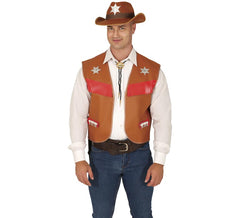 2 verschiedene Cowboywesten für Erwachsene