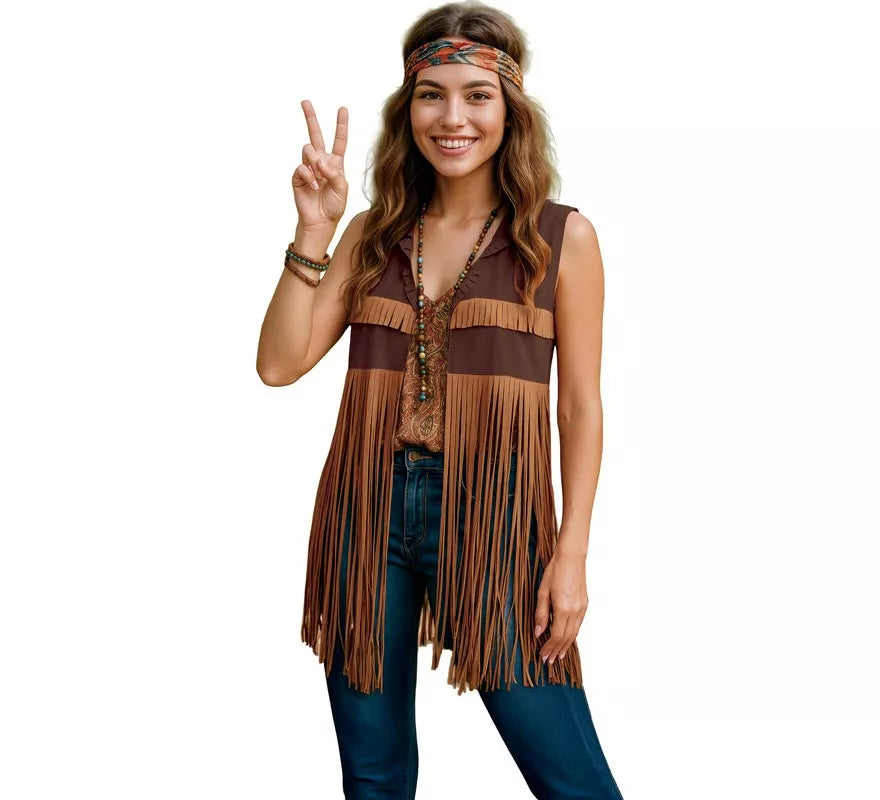 Translation missing: de.Chaleco Hippie con Flecos para mujer