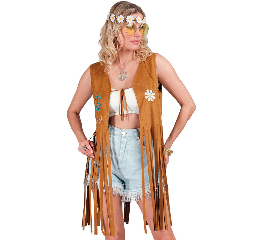 Chaleco Hippie de la Paz para mujer
