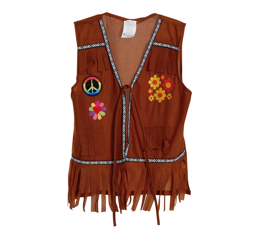 Chaleco Hippie Marrón para Mujer