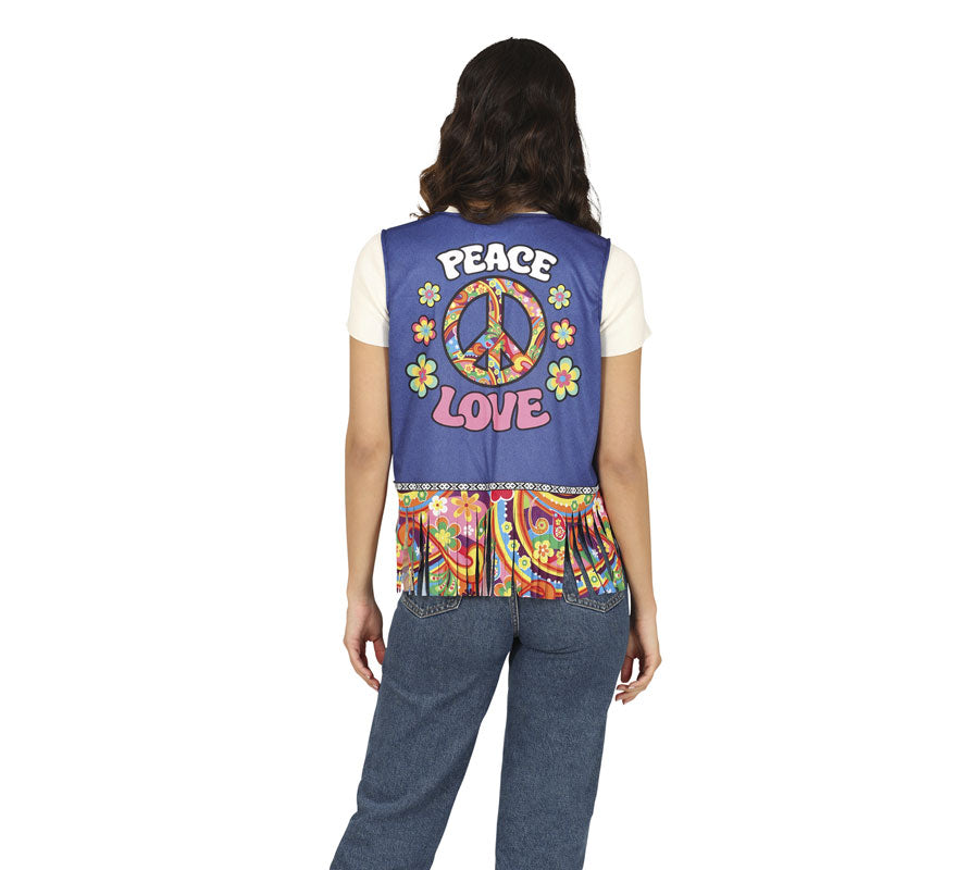 Chaleco Hippie Peace & Love adulto
