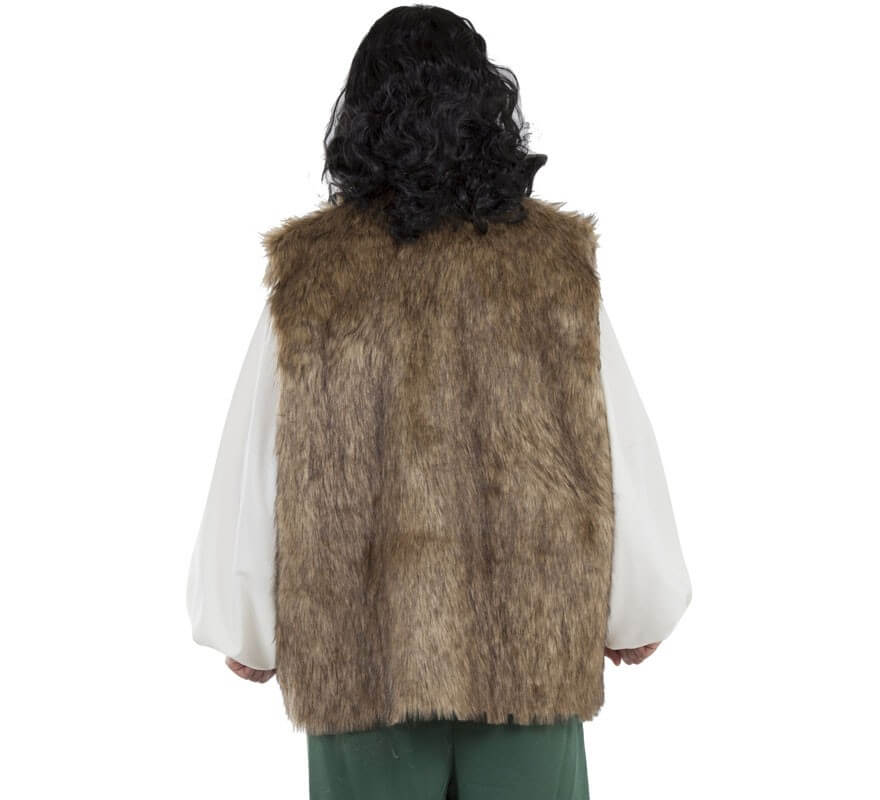 Chaleco Medieval de Pelo Oscuro