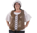 Chaleco Medieval Marrón para mujer