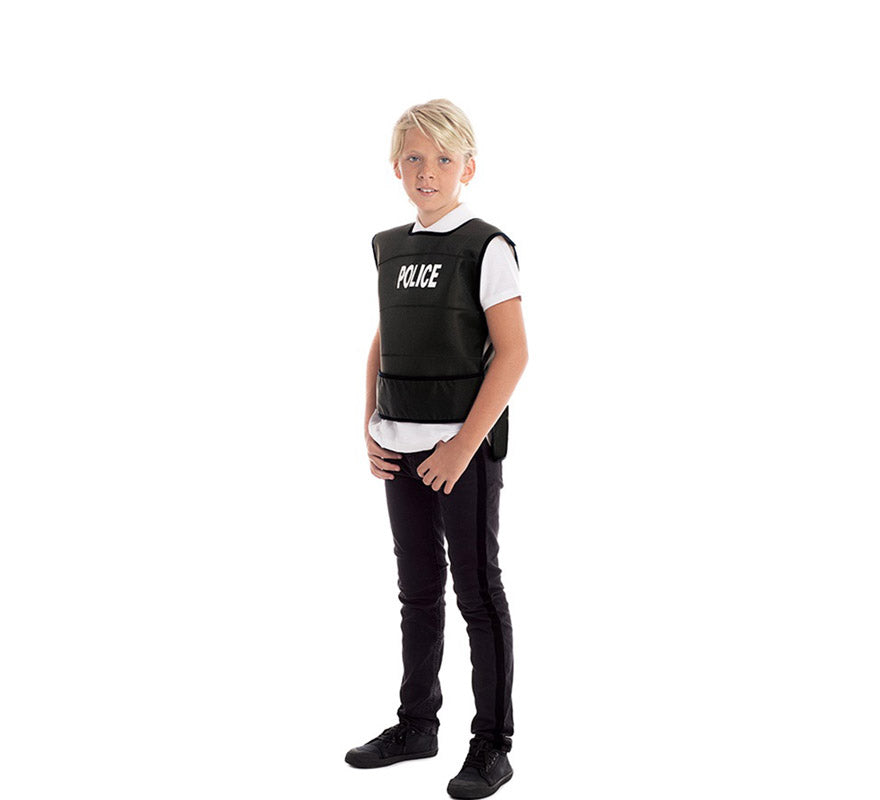 Translation missing: de.Chaleco negro de Policía para niño