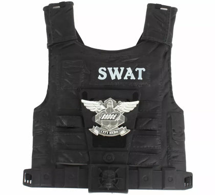 Chaleco Policía de 36x28 cm de plástico para niños