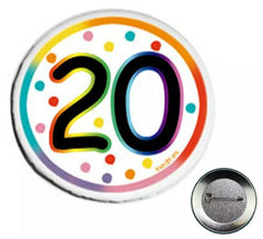 Furnier Happy 20 Jahre 6 cm Durchmesser