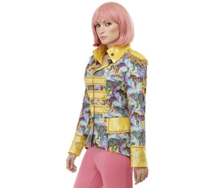 Translation missing: de.Chaqueta Años 70 Amarilla y Azul con detalles dorados para mujer
