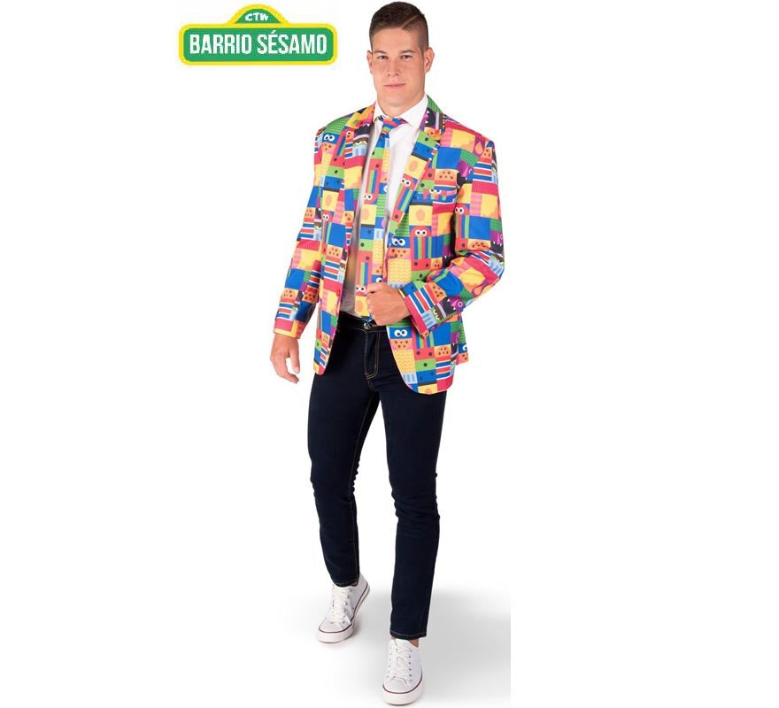 Translation missing: de.Chaqueta de Barrio Sésamo multicolor para hombre