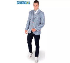Blaue Doraemon-Jacke für Herren