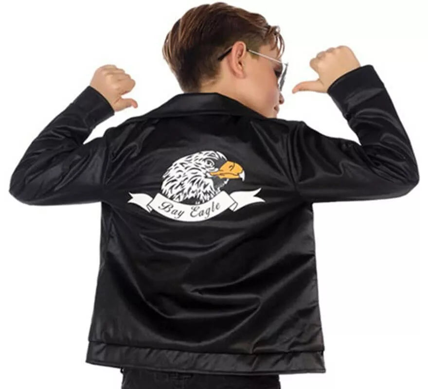 Translation missing: de.Chaqueta de Estrella Rock negra para niño