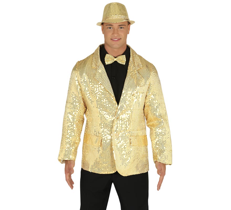 Translation missing: de.Chaqueta de Lentejuelas Dorada para hombre