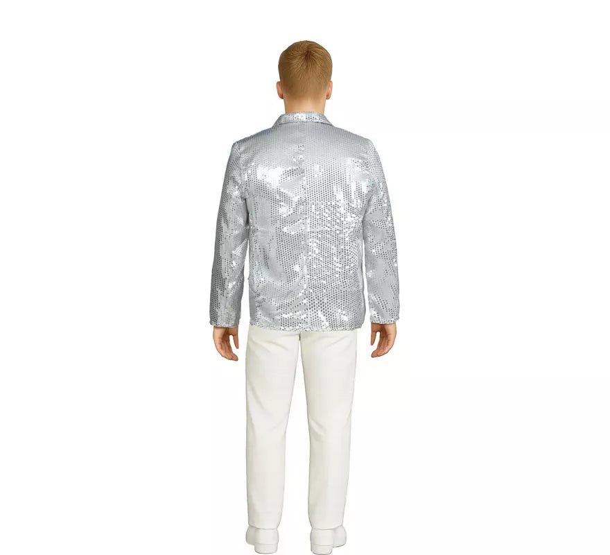 Translation missing: de.Chaqueta de Lentejuelas Plateada para hombre