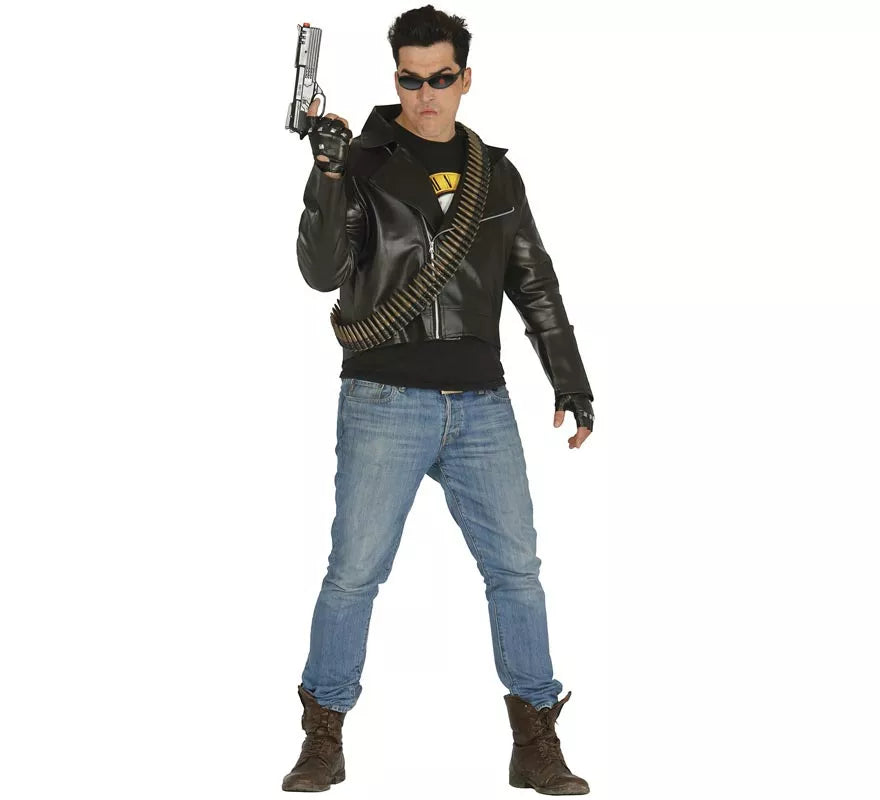 Translation missing: de.Chaqueta de Motorista o de Rockero negra para hombre