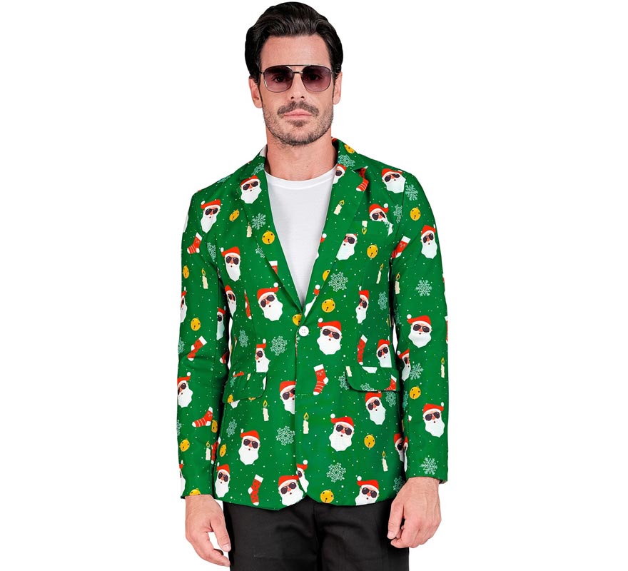 Translation missing: de.Chaqueta de Papá Noel verde para hombre
