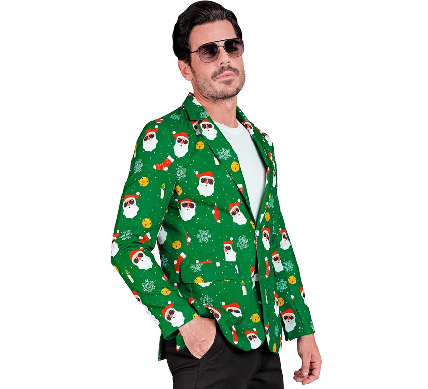 Translation missing: de.Chaqueta de Papá Noel verde para hombre