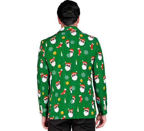 Chaqueta de Papá Noel verde para hombre