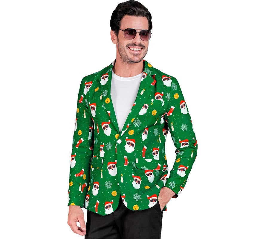 Translation missing: de.Chaqueta de Papá Noel verde para hombre