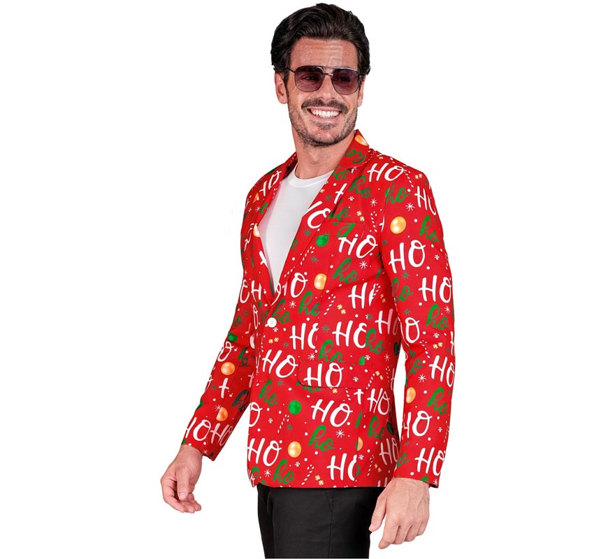 Translation missing: de.Chaqueta Feliz Navidad ho ho rojo para hombre
