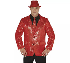 Rote Paillettenjacke