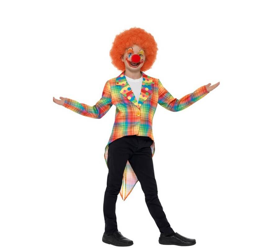 Translation missing: de.Chaqueta o Frac Multicolor a cuadros de Payaso para niña