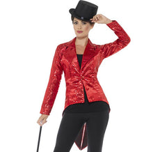 Rote Jacke mit Pailletten für Frauen